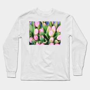 Pink Flowers Long Sleeve T-Shirt